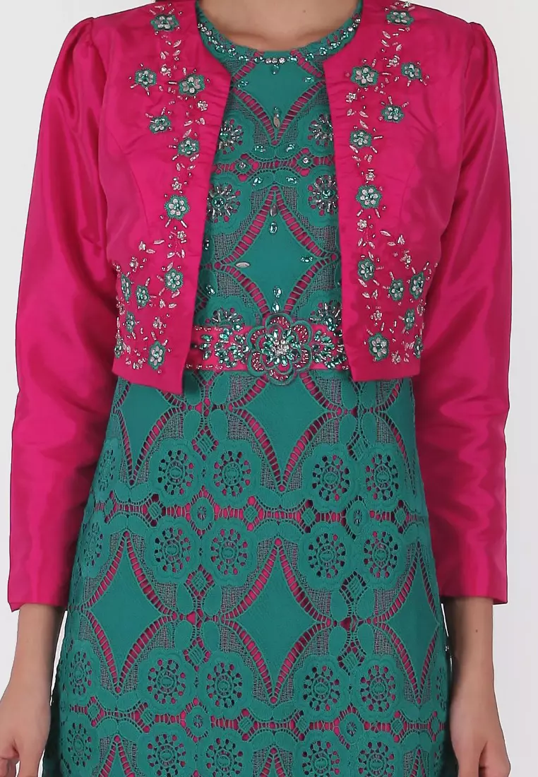 Bibiq Gamis Lace Rompi Tafeta