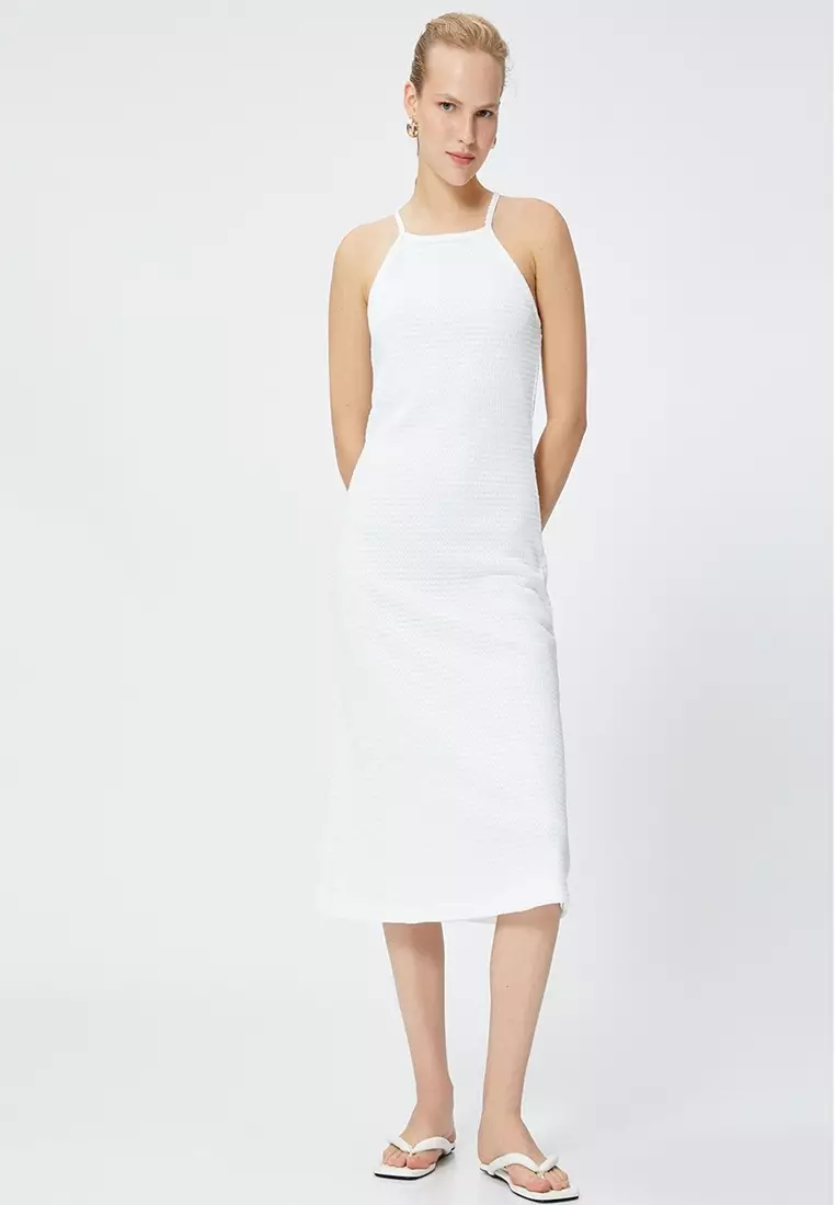 Halter Neck Midi Dress