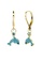 Her Jewellery gold Dolphin Hoop Earrings (Aquamarine, Yellow Gold ) - Made with Swarovski Crystals 8D35BAC05B03C4GS_2