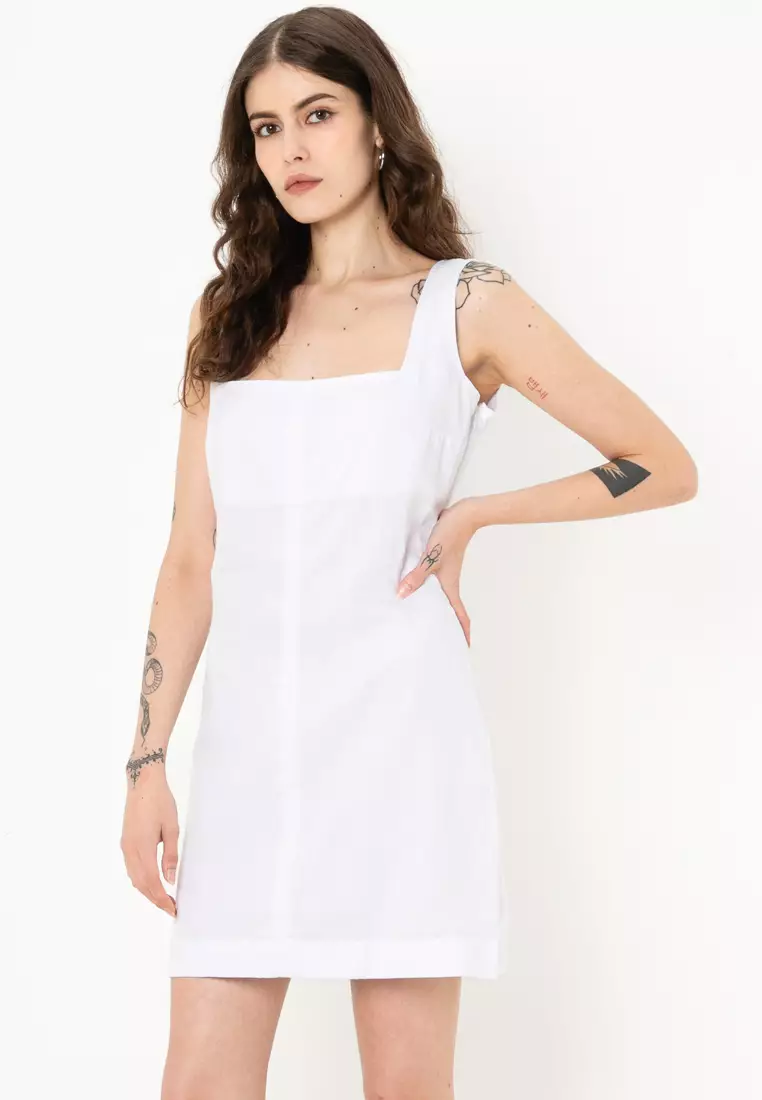 Buy Calvin Klein Soft Linen A-Line Dress 2026 Online | ZALORA