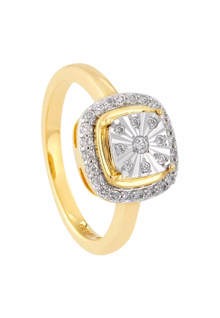 Buy HABIB HABIB Round Diamond Ring in 375/9K Yellow and White Gold