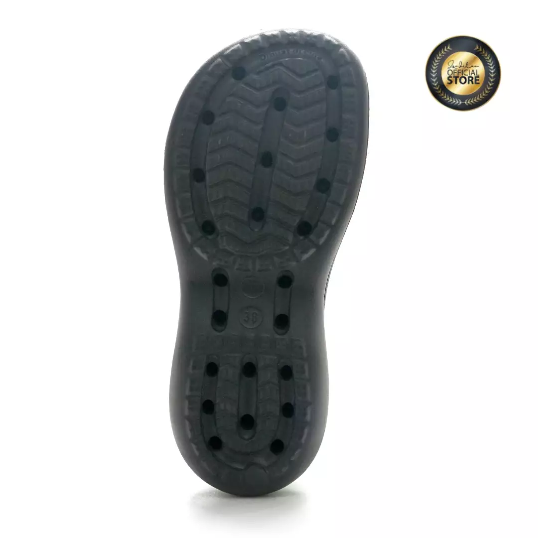 ZANDILAC - SANDAL WANITA DEWASA CH220468WD - HITAM full karet