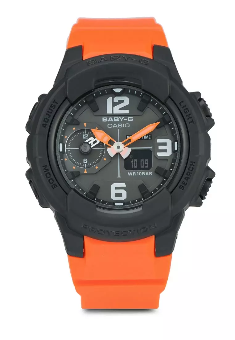 Casio BABY G Jam Tangan Wanita Orange Black Resin BGA 230 4BDR