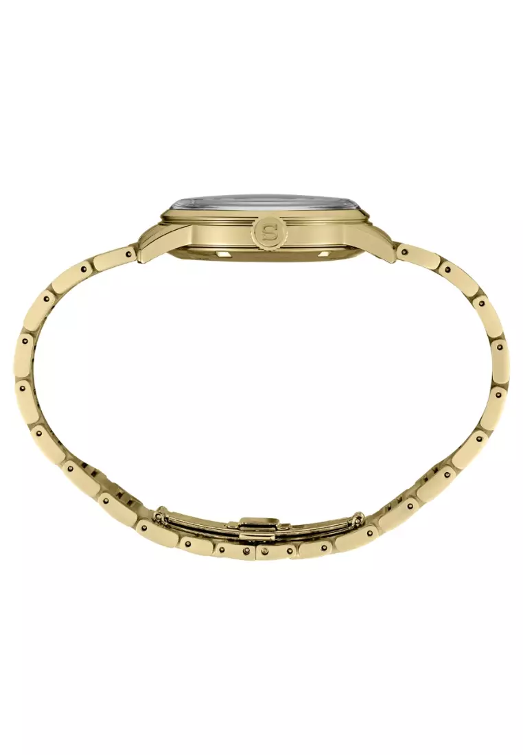 Seiko Presage Cocktail Time ‘Beer Julep’ Gold Gradient Dial Gold-Tone Stainless Steel Band Automatic Watch SRPK46J1