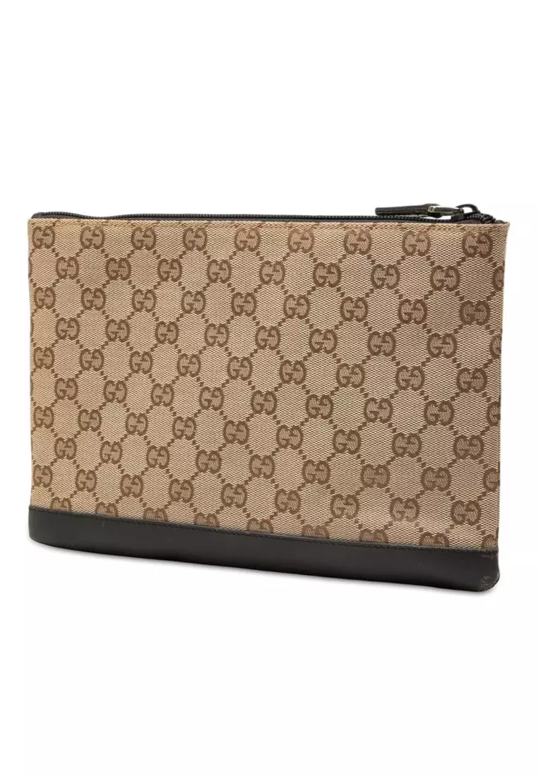 Pre-Loved Gucci Gg Canvas Clutch
