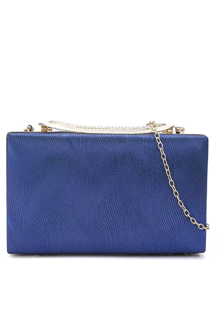 Next blue clearance clutch bag