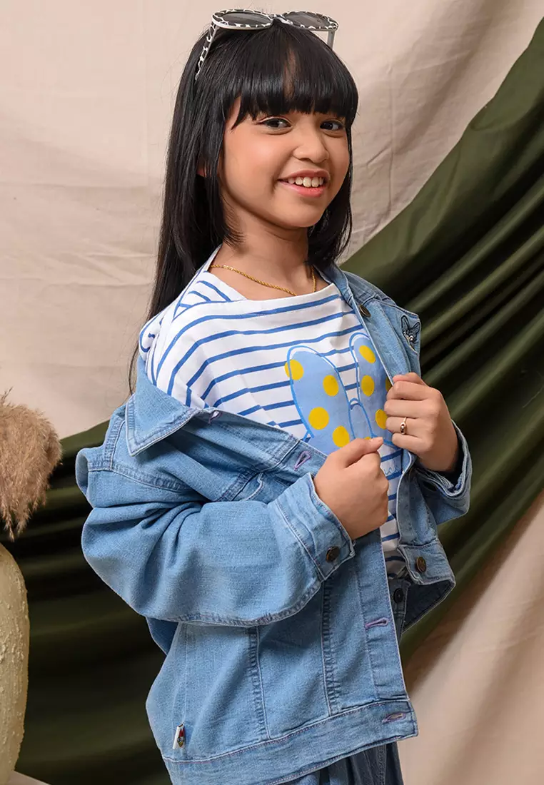 Denim jacket/ Jacket jeans anak perempuan/ Daisy Little Lady