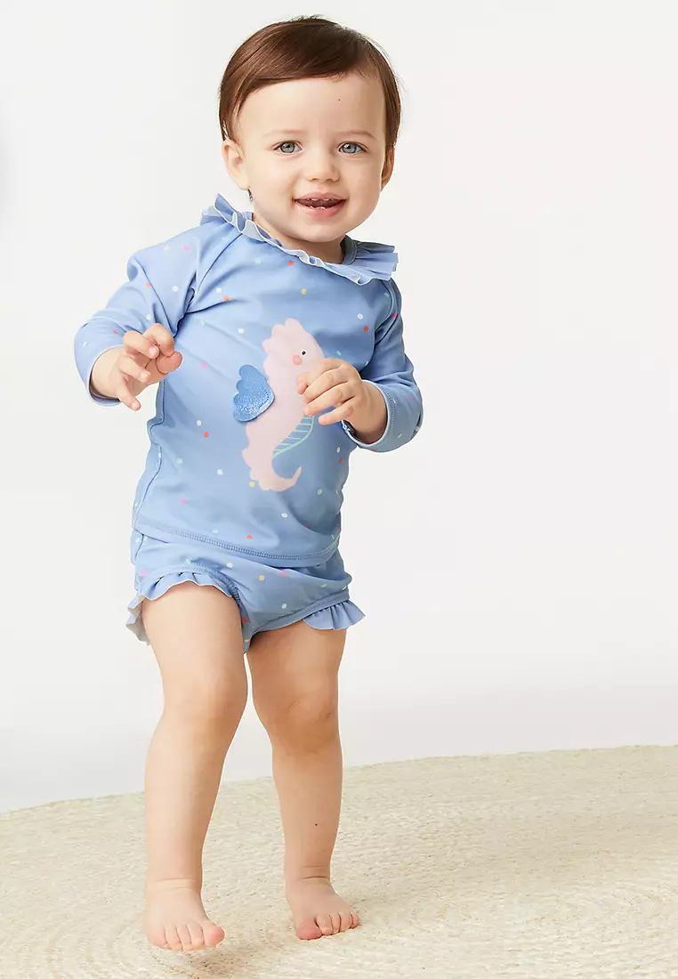 2Pc Seahorse Swim Set