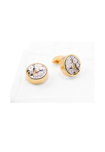 Kings Collection gold Round Gold Watch Cufflinks (KC10039a) 5A922AC2B6D716GS_1
