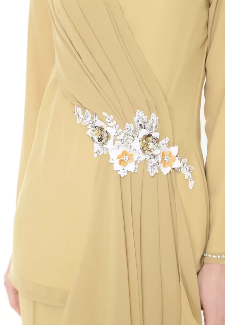 Pionery Kurung Modern in Mustard Yellow