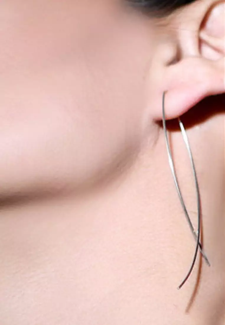 Fish Curved Threader Earrings