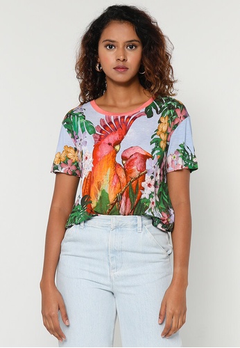 Desigual blue Parrot Tee 8BC9CAAF03BE43GS_1