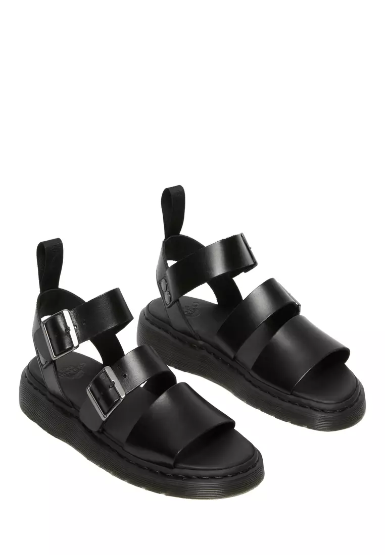 Gryphon Brando Leather Gladiator Black Sandals - Men