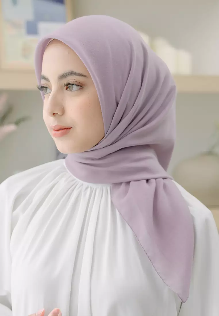 Theya Voal Square Tea Rose