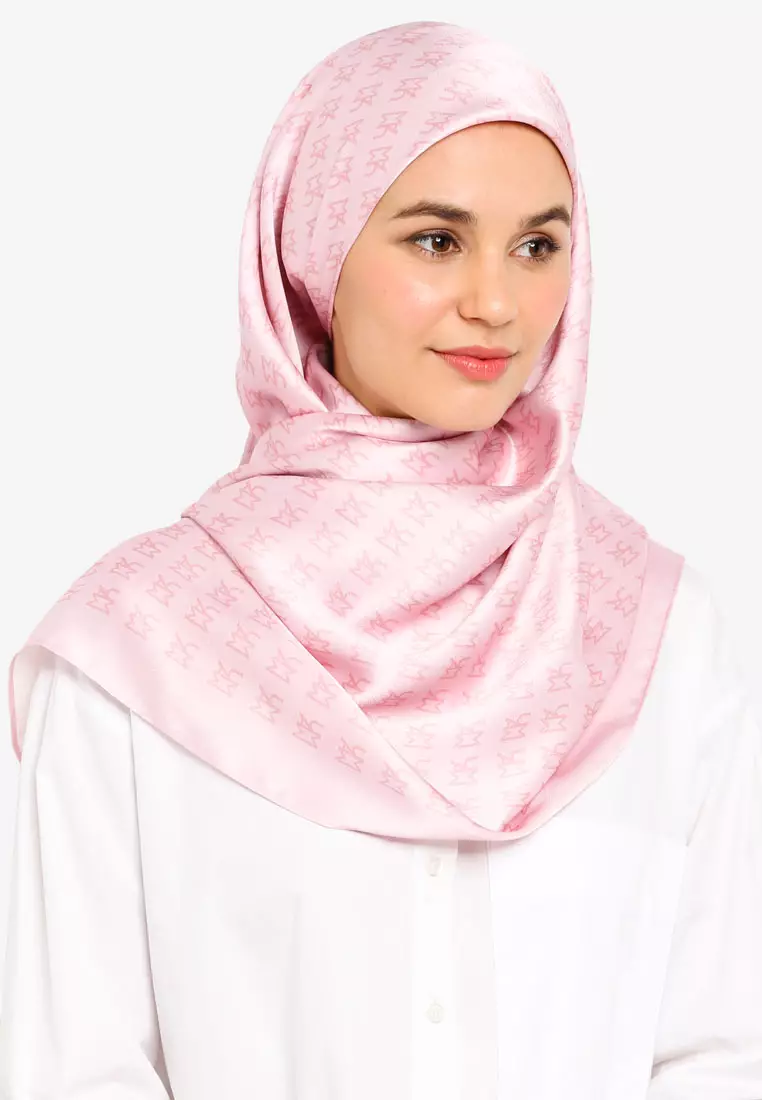 Buy UMMA Monogram Square Scarf in Pink