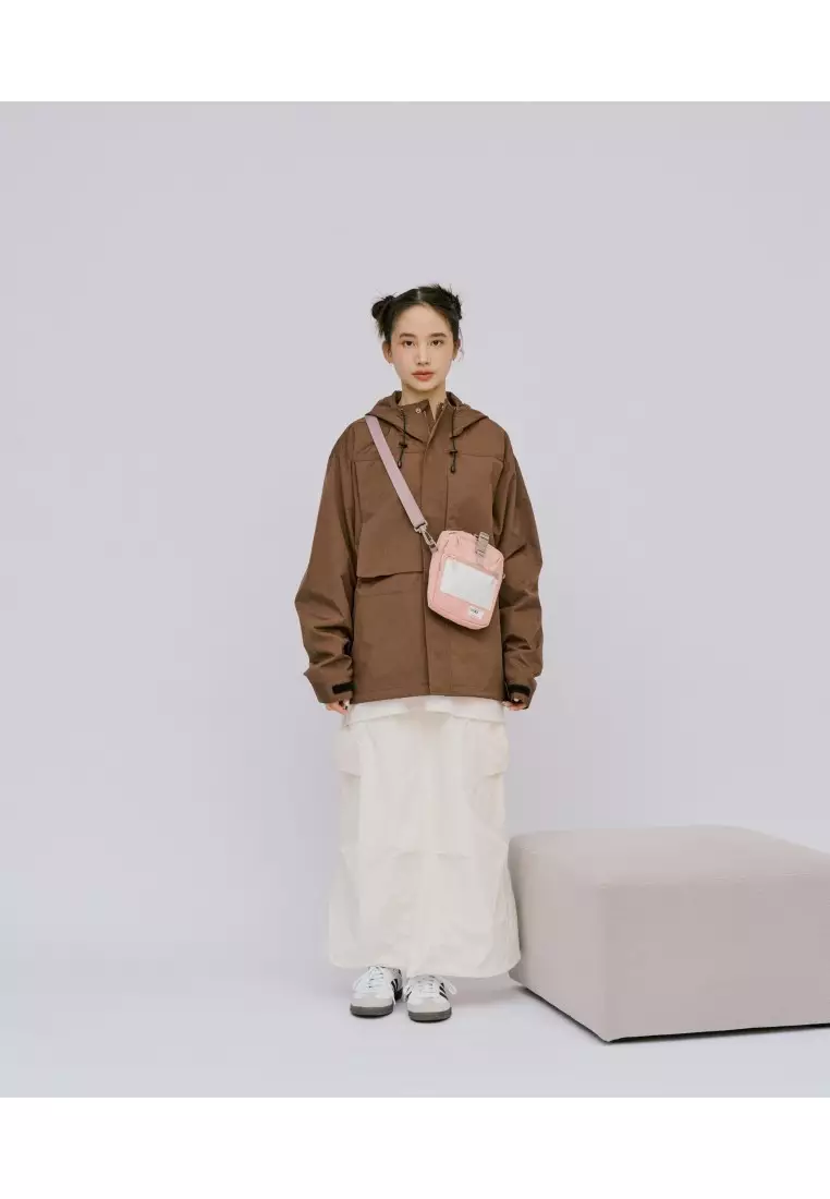 Plain-me 經典旅行小包 - 拼色特別版-粉色/白色