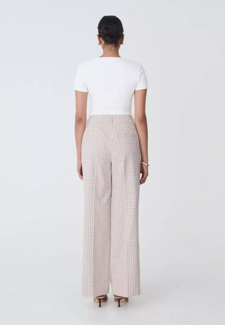 Koora Check Wide Leg Pants