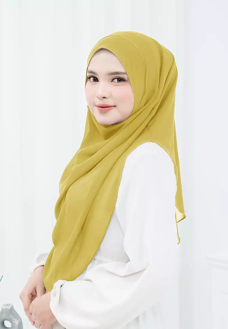 HIJAB INSTAN ZHAZA - LIGHT MUSTARD