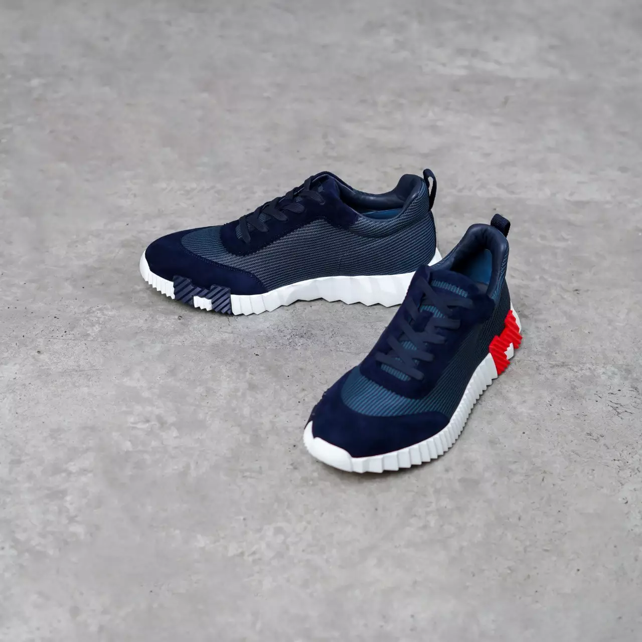 Sepatu HERMES BOUNCING RED NAVY SNEAKER 100% ORIGINAL