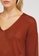 Sisley red V-neck sweater 25D27AA0BF4037GS_3