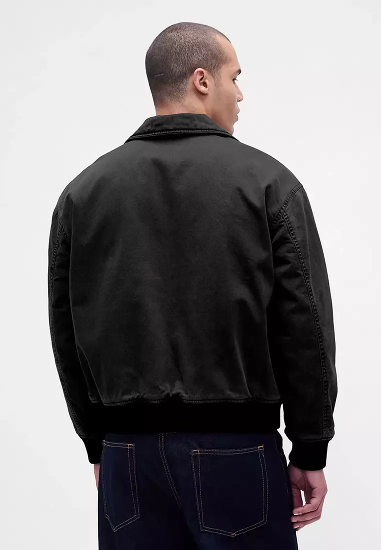 Buy GAP Washed Canvas Bomber 2025 Online ZALORA