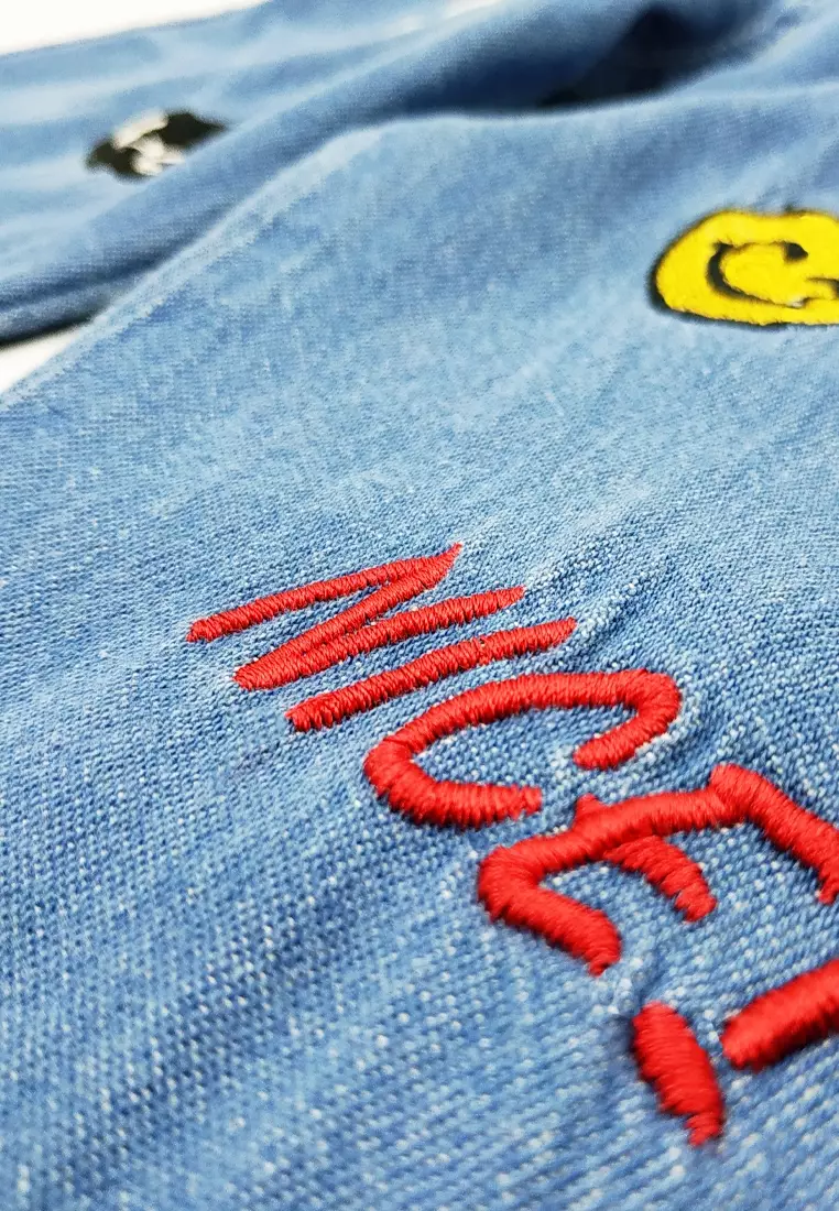 Wakakids Celana Jeans Panjang Bayi Anak Laki Laki dan Perempuan Unisex Patches Wow 025 Vench