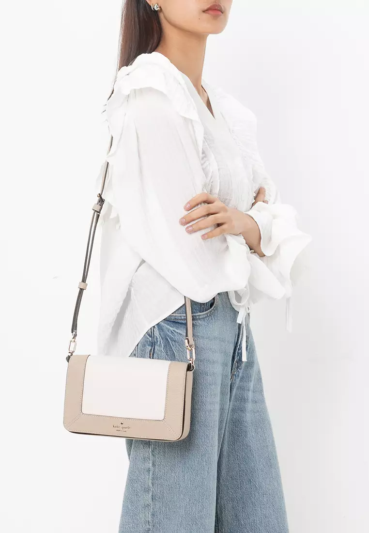 Lena Colorblock Mini Flap Crossbody Bag (cv)