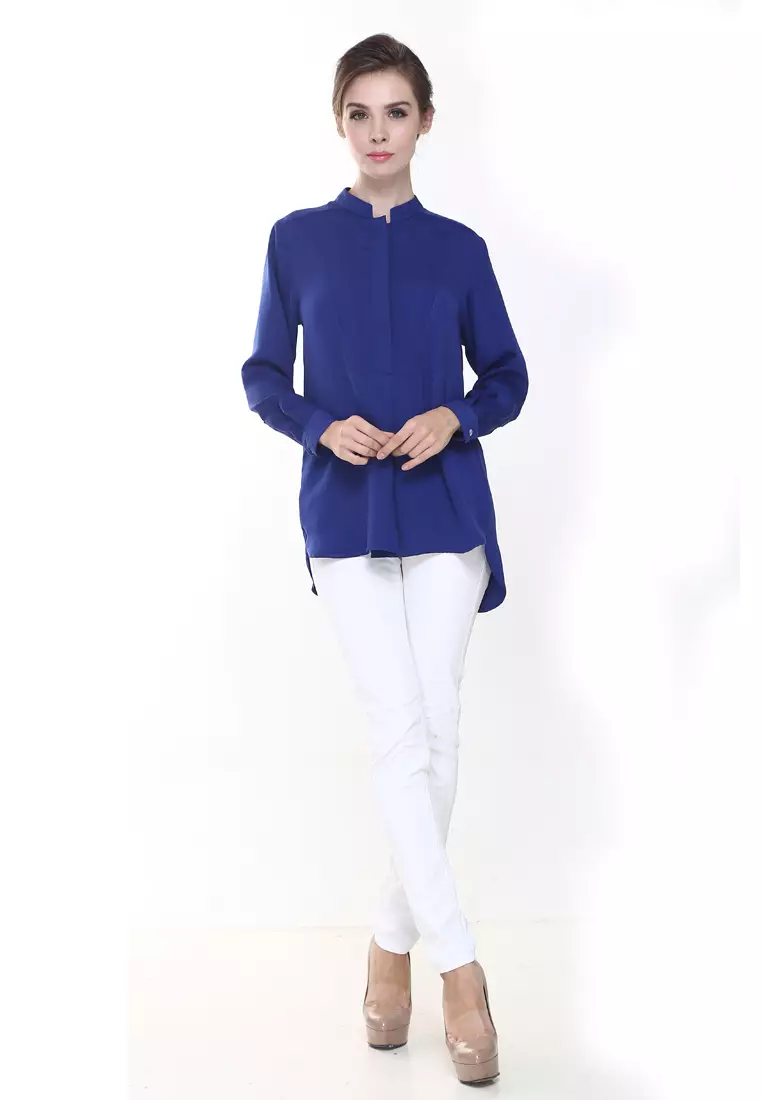 Eva Suit Top in Electric Blue