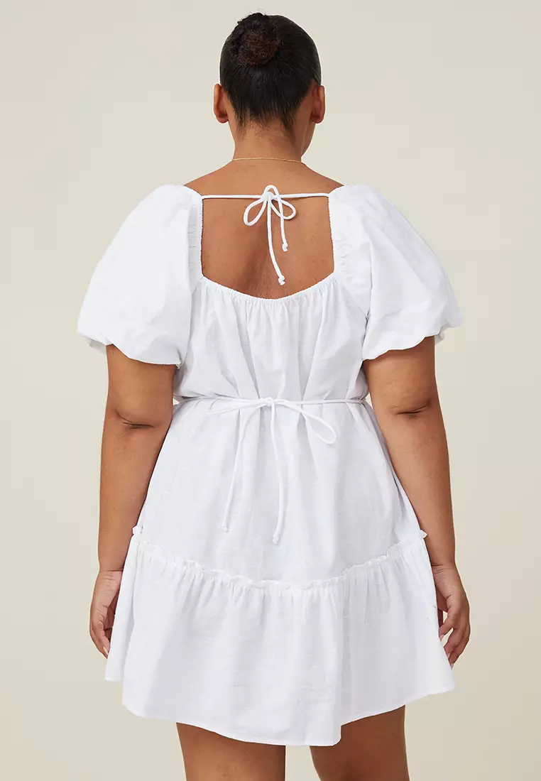 White cotton summer 2024 dresses plus size