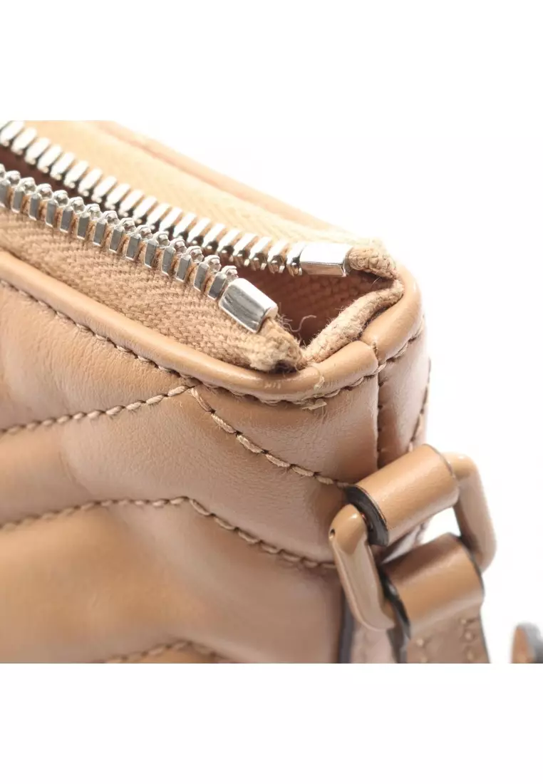 Pre-Loved Gucci GG Marmont Handbag leather beige