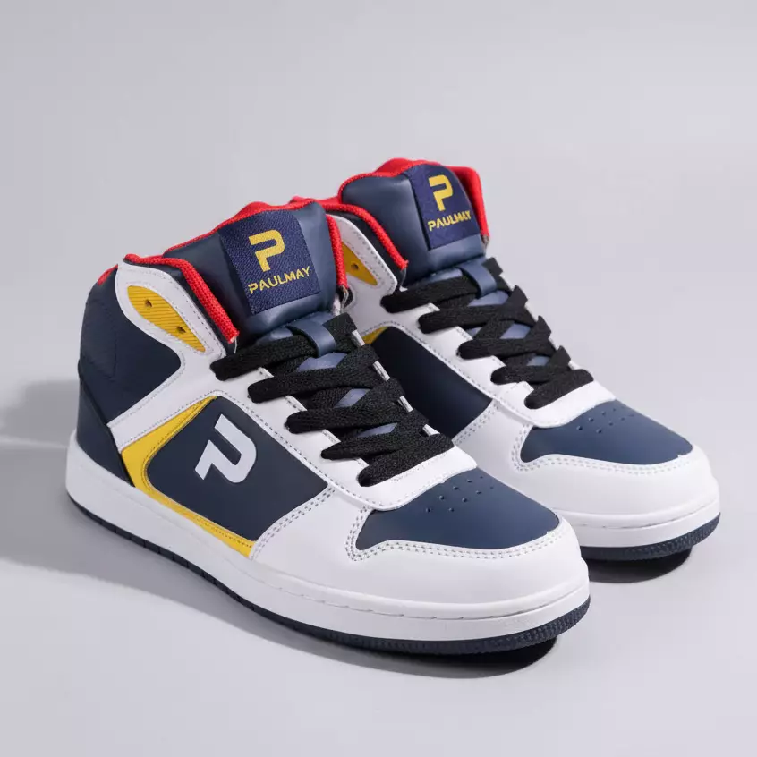 PAULMAY - Sepatu Sneakers Pria Lisbon High - Navy White