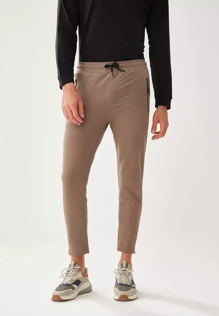 Brown Trousers, Slim Fit, Skinny Cut, Loungewear for Men