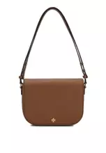 Tory Burch Emerson Saffiano Top Handle Crossbody Moose