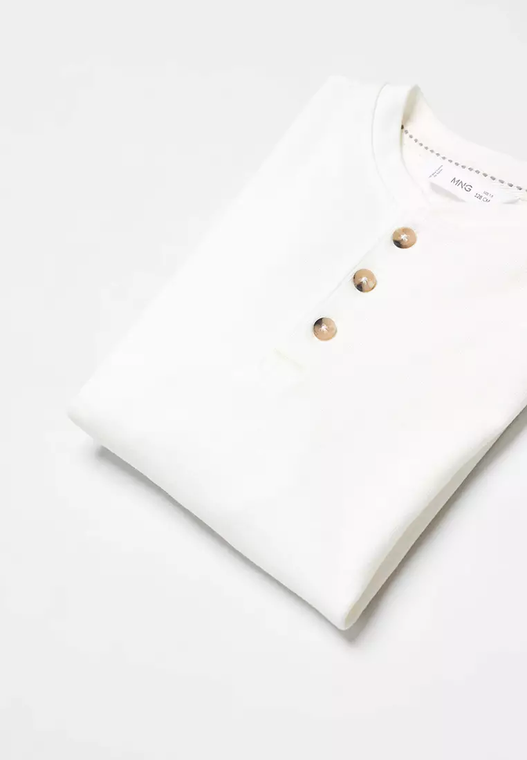 Buttoned Long Sleeve T-Shirt