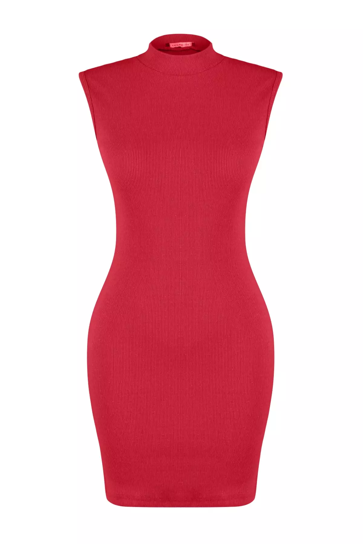 Red turtleneck sale bodycon dress