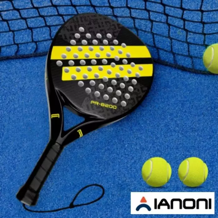 Raket Padel Carbon Ianoni PR8200 Yellow GRATIS tas