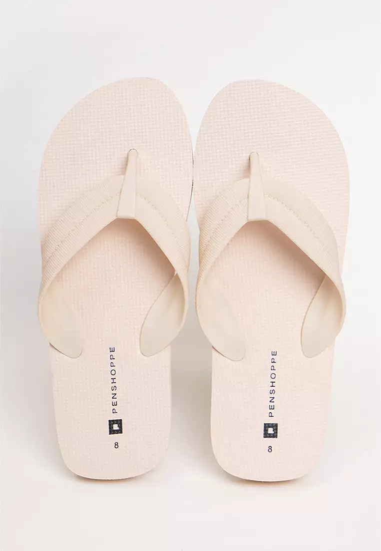 Discount on Penshoppe  shoes - SKU: Women's Flip Flops with Textured Strap