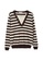 A-IN GIRLS brown and beige Simple Striped Stitching Sweater 21913AAEFAD7ADGS_1