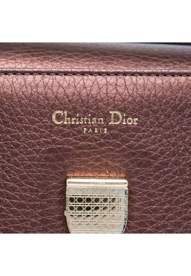 Pre-Loved Dior Medium Metallic Grained Calfskin Diorever Satchel