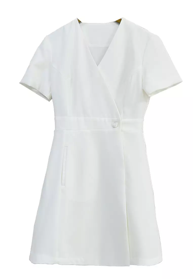 2025 S/S Simple Temperament Chic Waist One Piece Dress A23021507