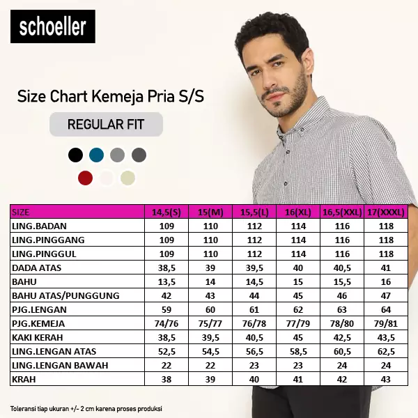 Schoeller Kemeja Flannel Pria Lengan Panjang Reguler Fit Kotak-Kotak Warna Red – Nyaman & Stylish
