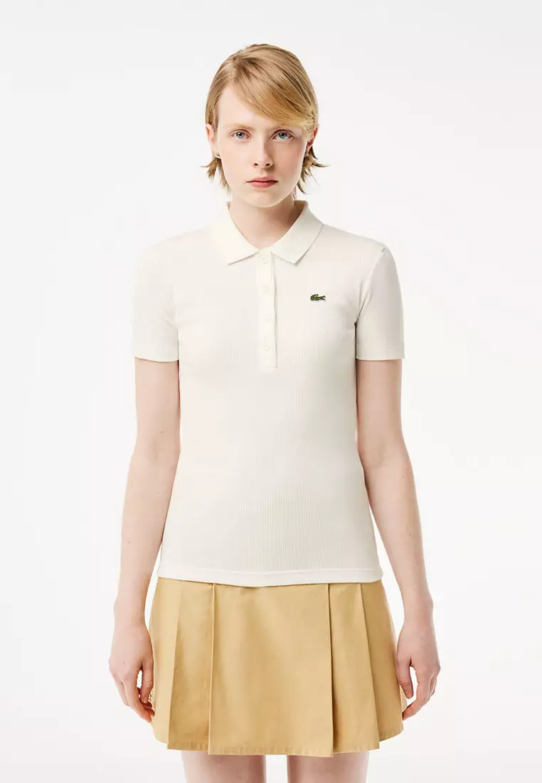lacoste slim fit white shirt