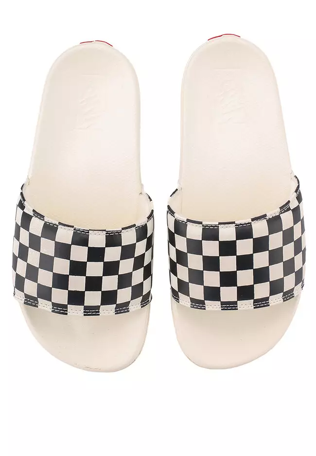 Black and white checkered hot sale sandals