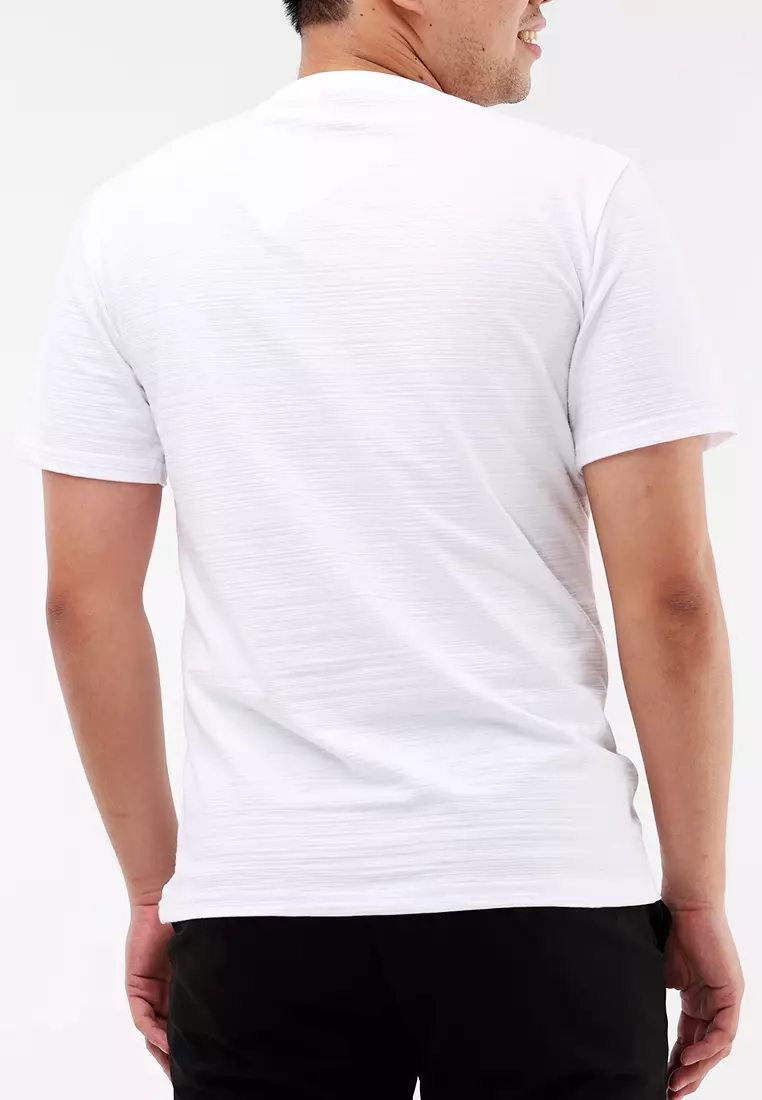 Round Neck Streaky Short Sleeves