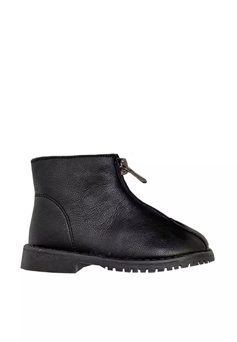 Buy Twenty Eight Shoes VANSA Fashion Leather Front Zip Ankle Boots