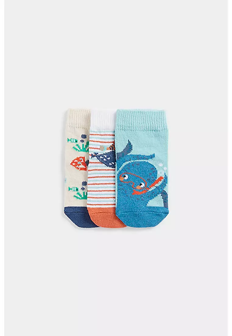 Mothercare 3 Pack Abstract Trainer Socks
