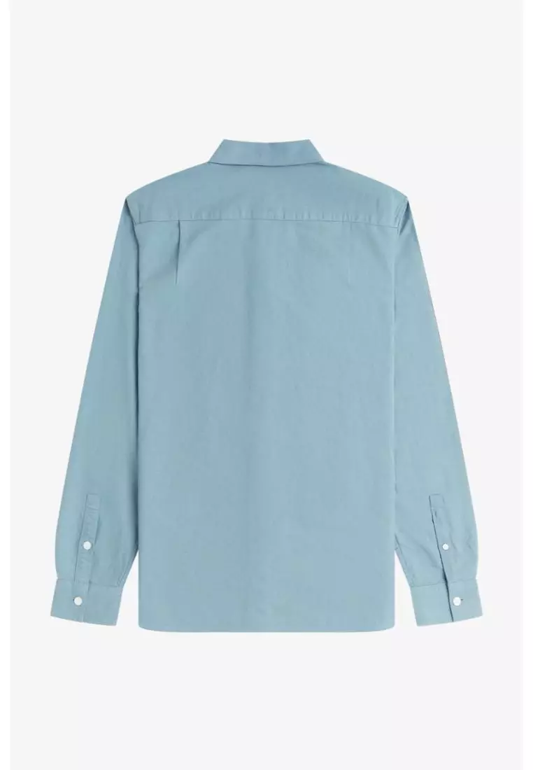 Fred Perry M5516 Long-Sleeve Oxford Shirt (Stockport Blue)