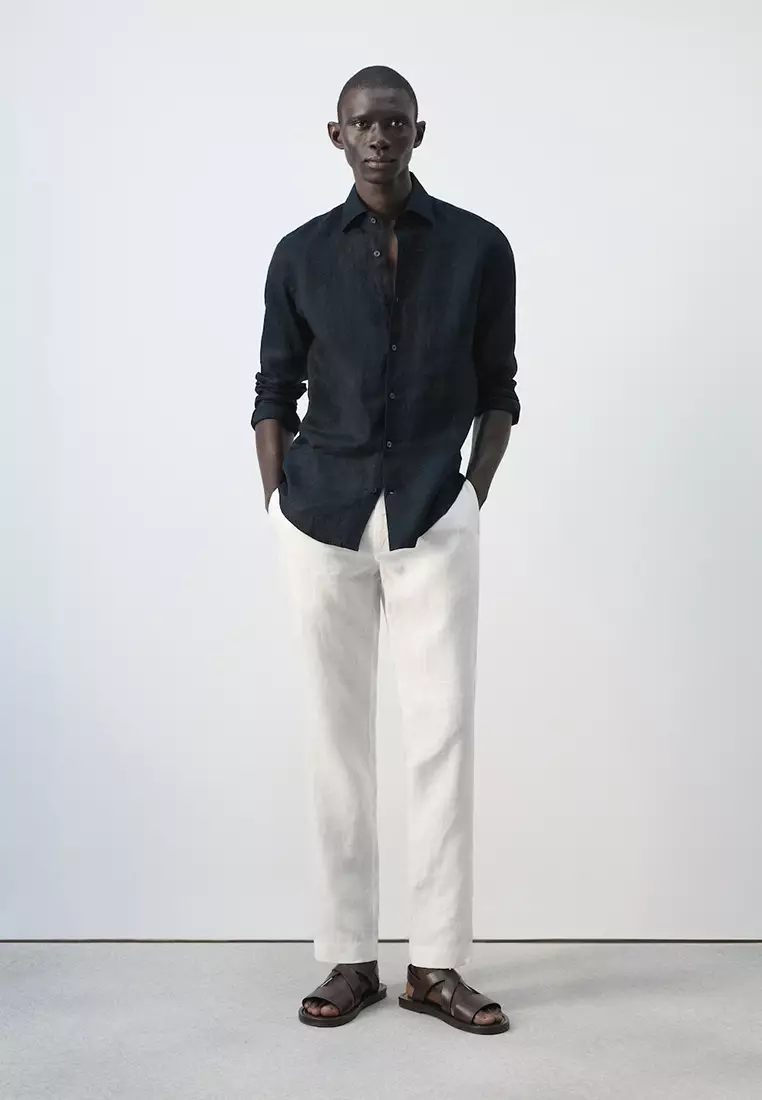 100% Linen Slim-Fit Shirt