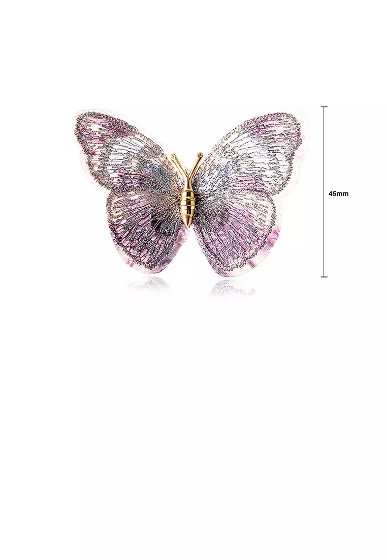 Purple butterfly brooch online