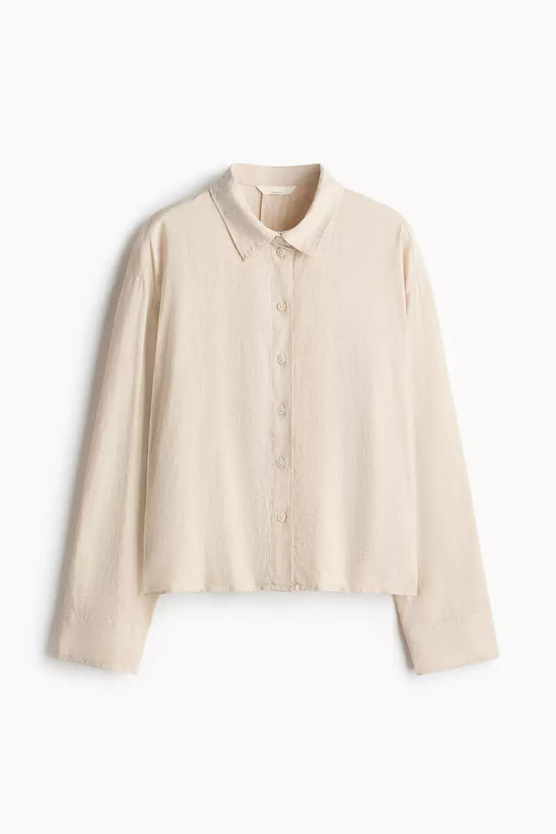Linen-blend shirt